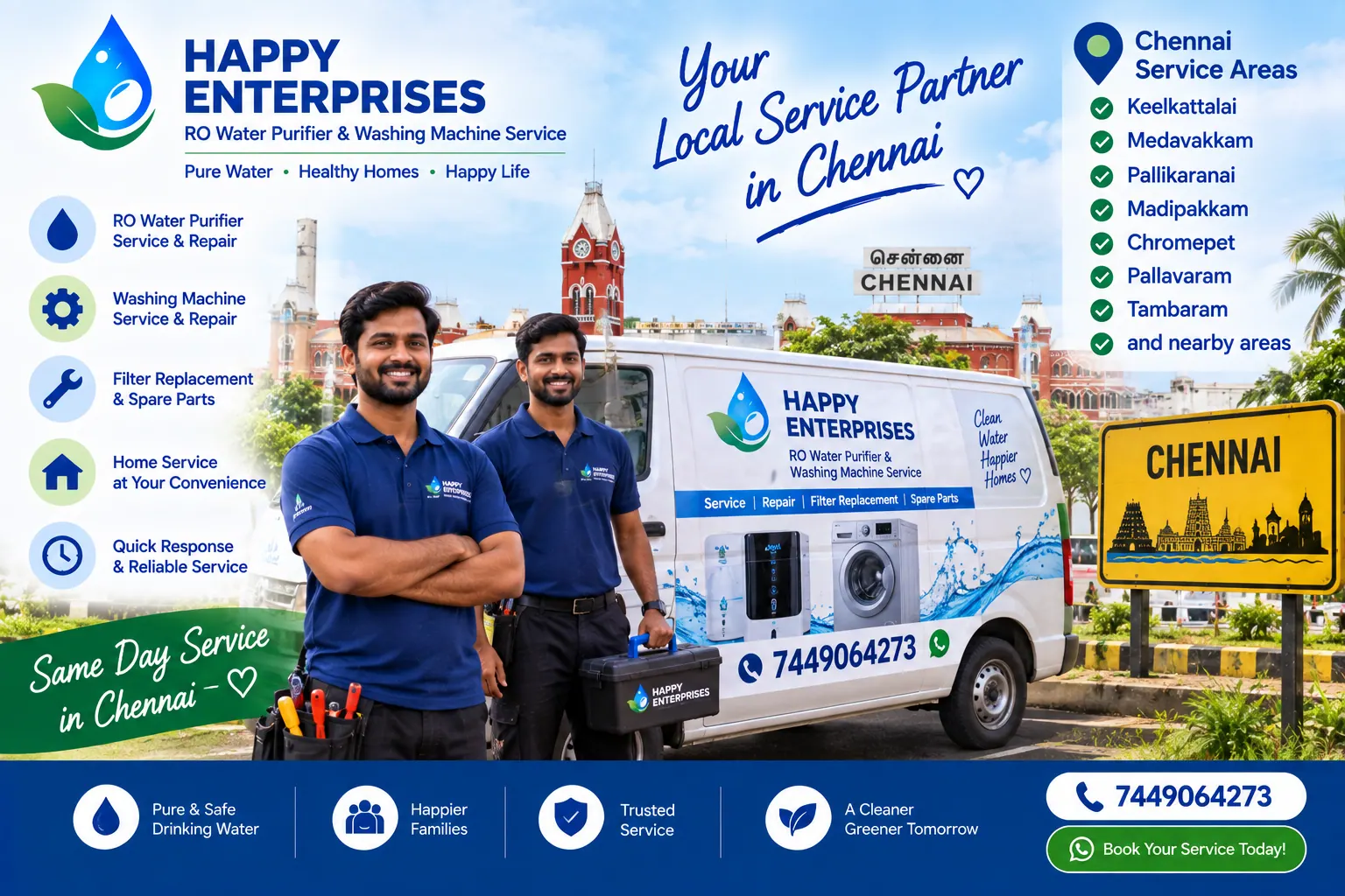 Happy Enterprises Chennai local service