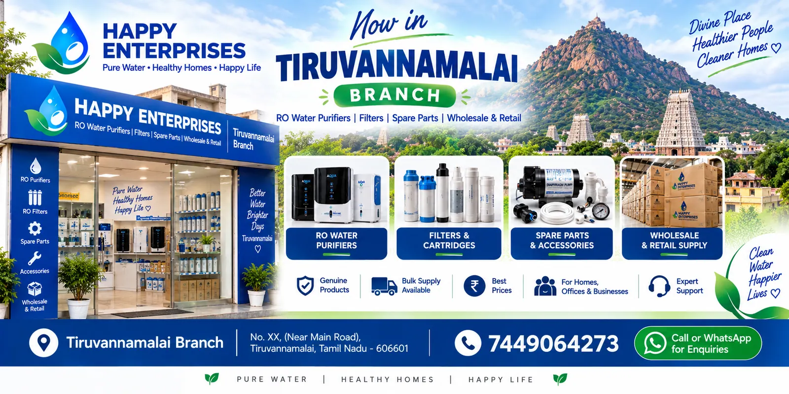 HAPPY Enterprises Tiruvannamalai RO branch