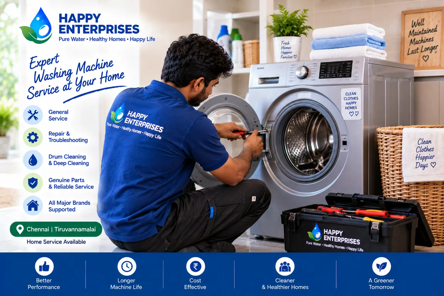 Washing machine service and repair